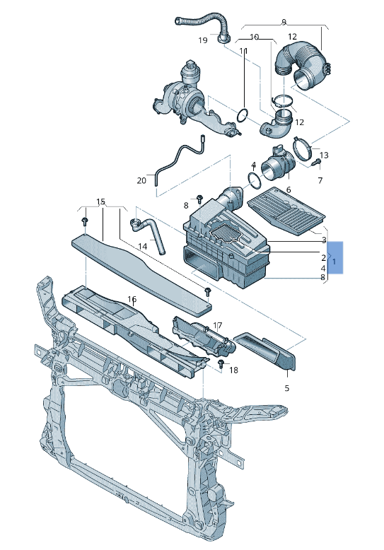 Filtro aire VW 5Q0129620B - 5Q0129620B