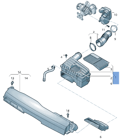 Filtro aire VW 5Q0129620E - 5Q0129620E