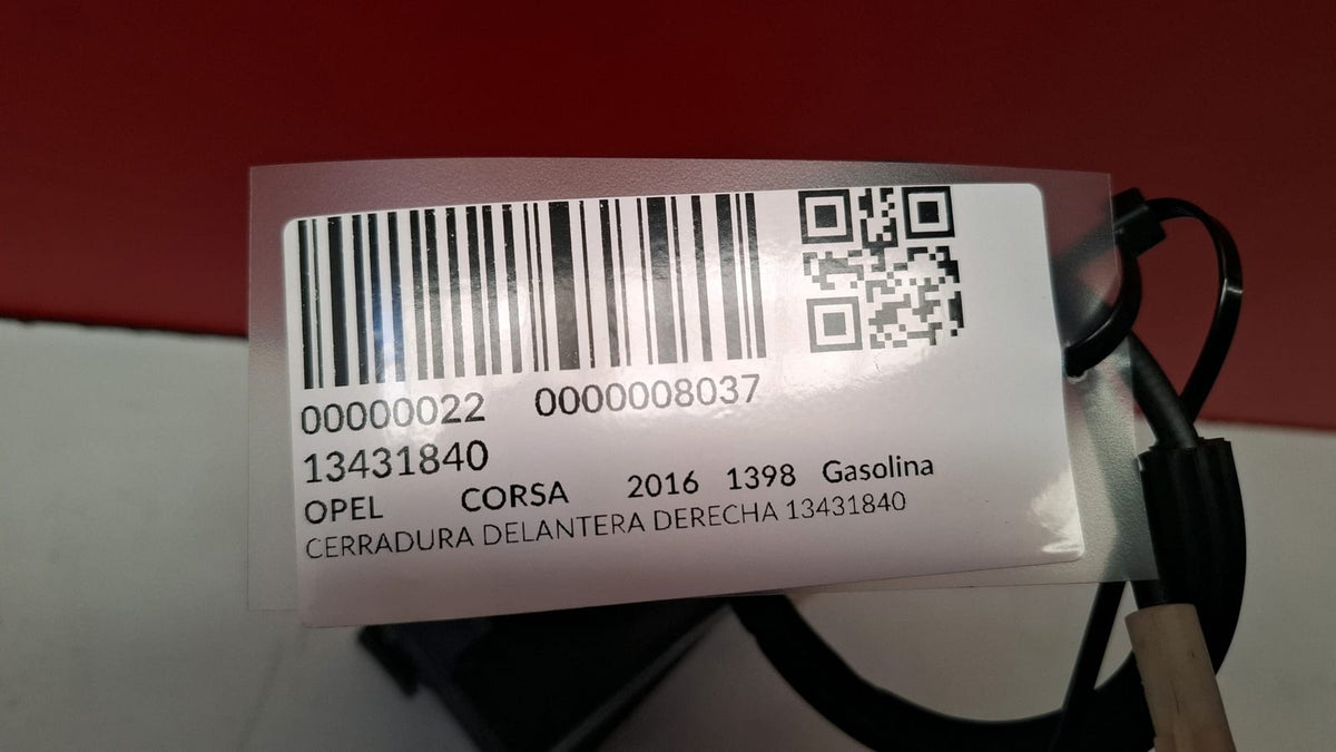 Cerradura Delantera Derecha Opel Corsa 2016 13431840 13431840