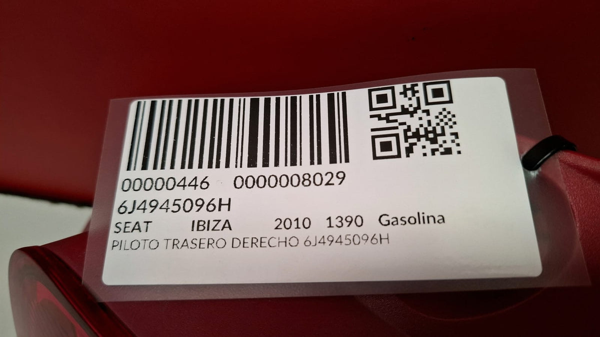 Piloto Trasero Derecho Seat Ibiza 2010 6J4945096H 6J4945096H