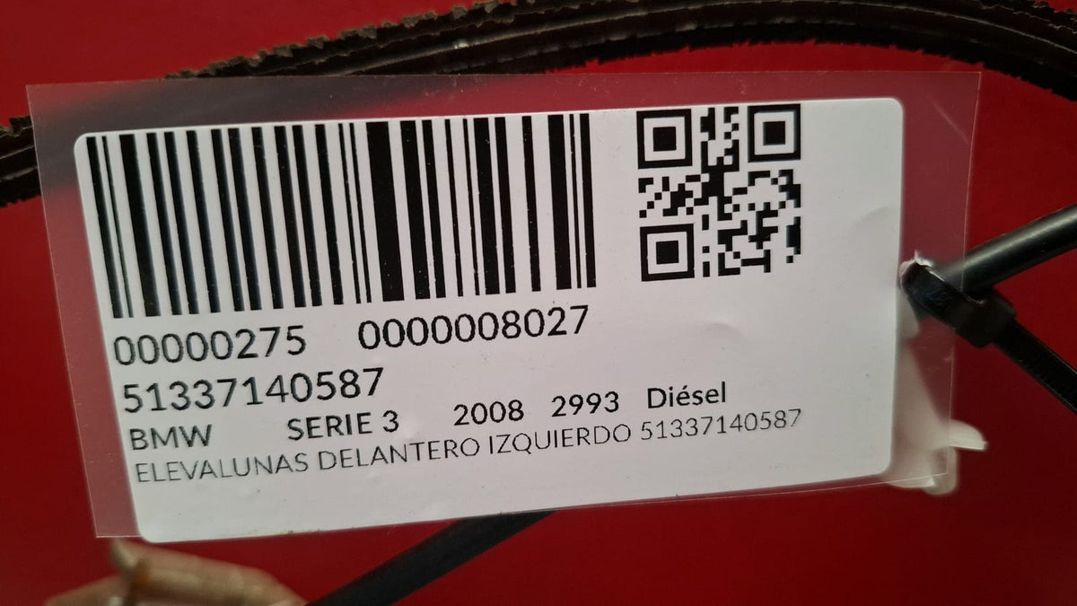 Elevalunas Delantero Izquierdo Bmw Serie 3 2008 51337140587 51337140587