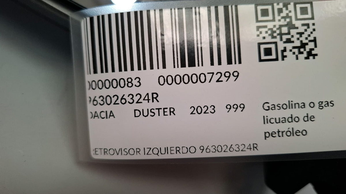 Retrovisor Izquierdo Dacia Duster 2023 963026324R