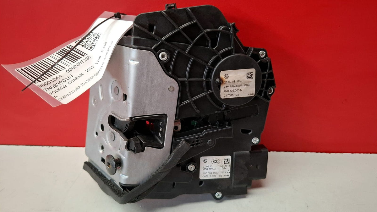 Cerraadura Trasera Derecha Volkswagen Sharan 2015 7N0839016J 7N0839016J