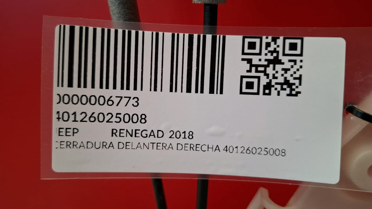 Cerradura Delantera Derecha Jeep Renegade 2018 40126025008 40126025008