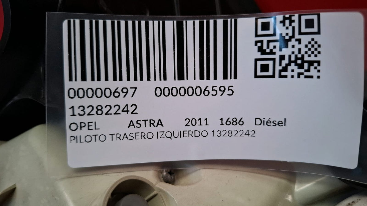 Piloto Trasero Izquierdo Opel Astra 2011 13282242 13282242