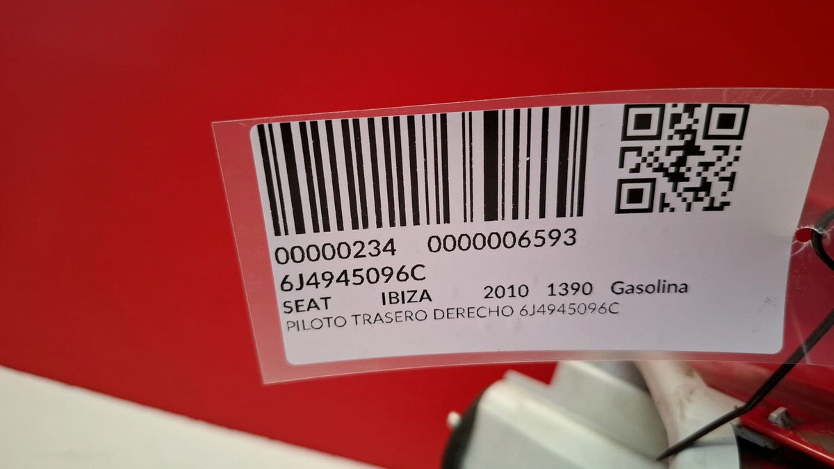 Piloto Trasero Derecho Seat Ibiza 2010 6J4945096C 6J4945096C