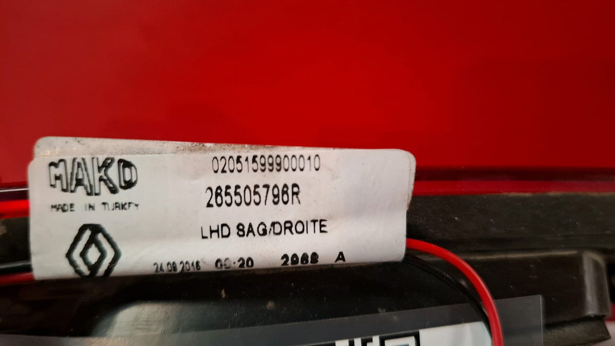 Piloto Trasero Interior Derecho Renault Clio 2017 265505796R 265505796R