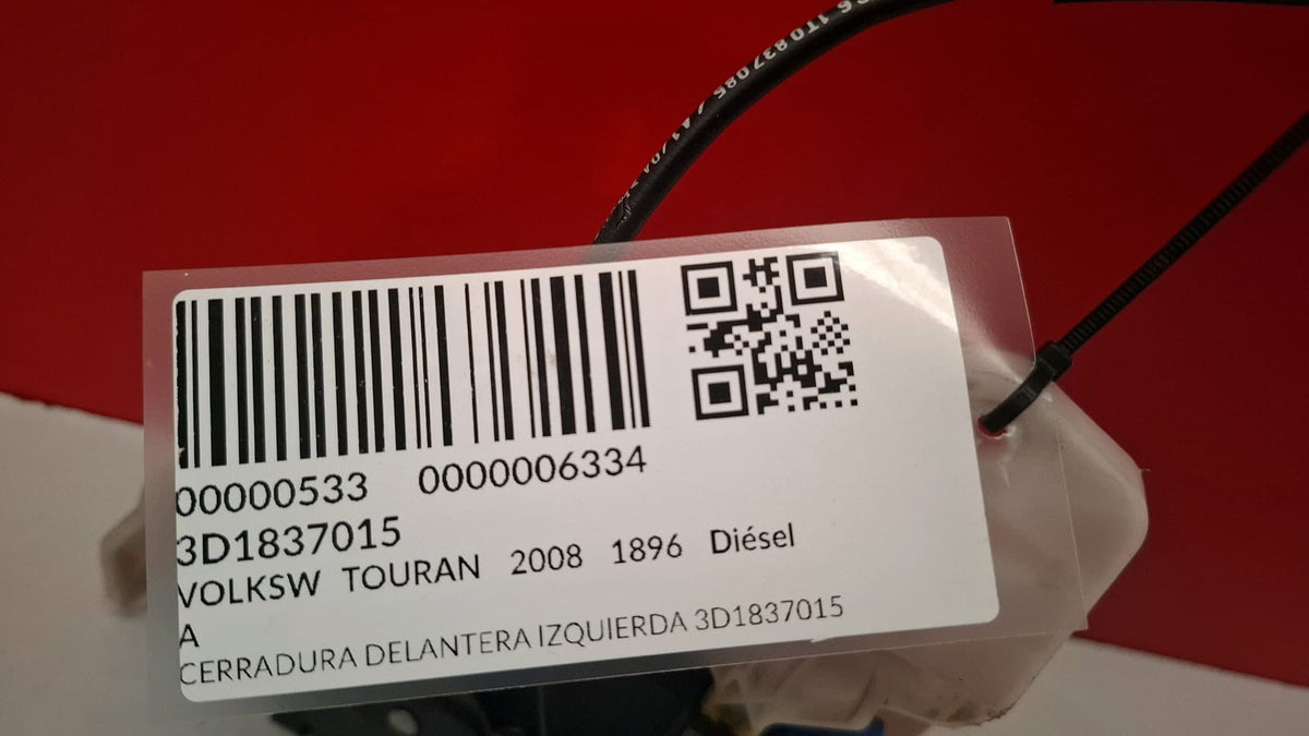 Cerradura Delantera Izquierda Volkswagen Touran 2008 3D1837015 Ref 6334