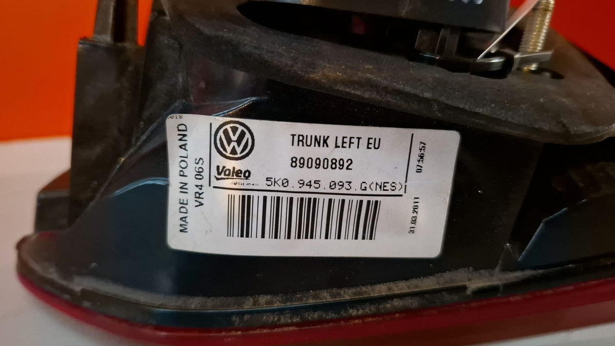 Piloto Trasero Izquierdo Interior Volkswagen Golf 2011 5K0945093G Ref 5909 5K0945093G