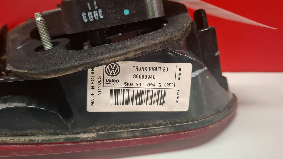 Piloto Trasero Derecho Interior Volkswagen Golf 2011 5K0945094G 5K0945094G