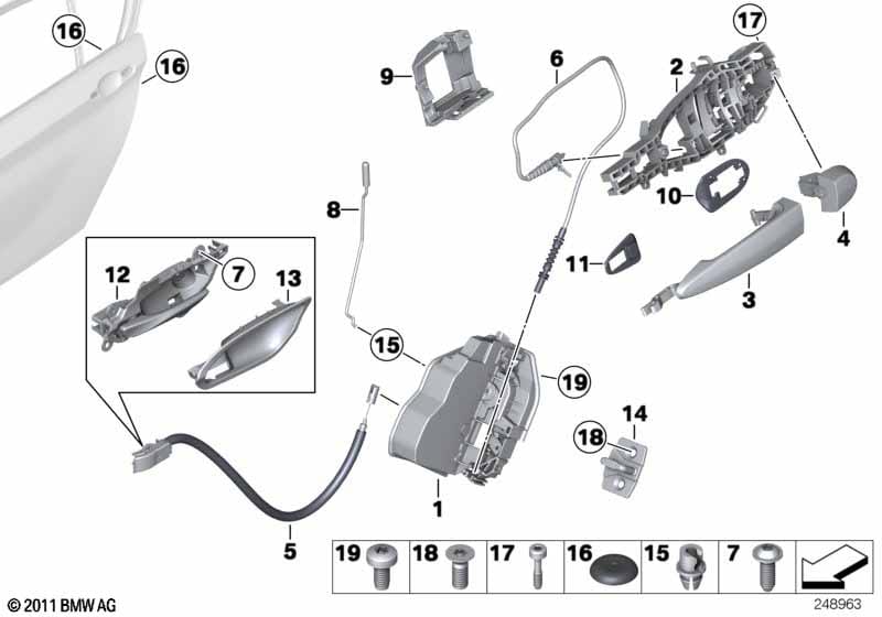 Maneta Exterior Delantera Izquierda Bmw 116D 2012 51217242567