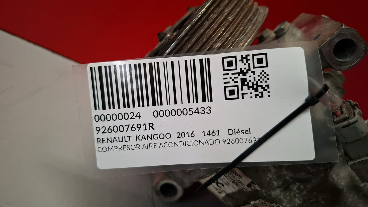 Compresor Aire Acondicionado Renault Kangoo 2016 926007691R