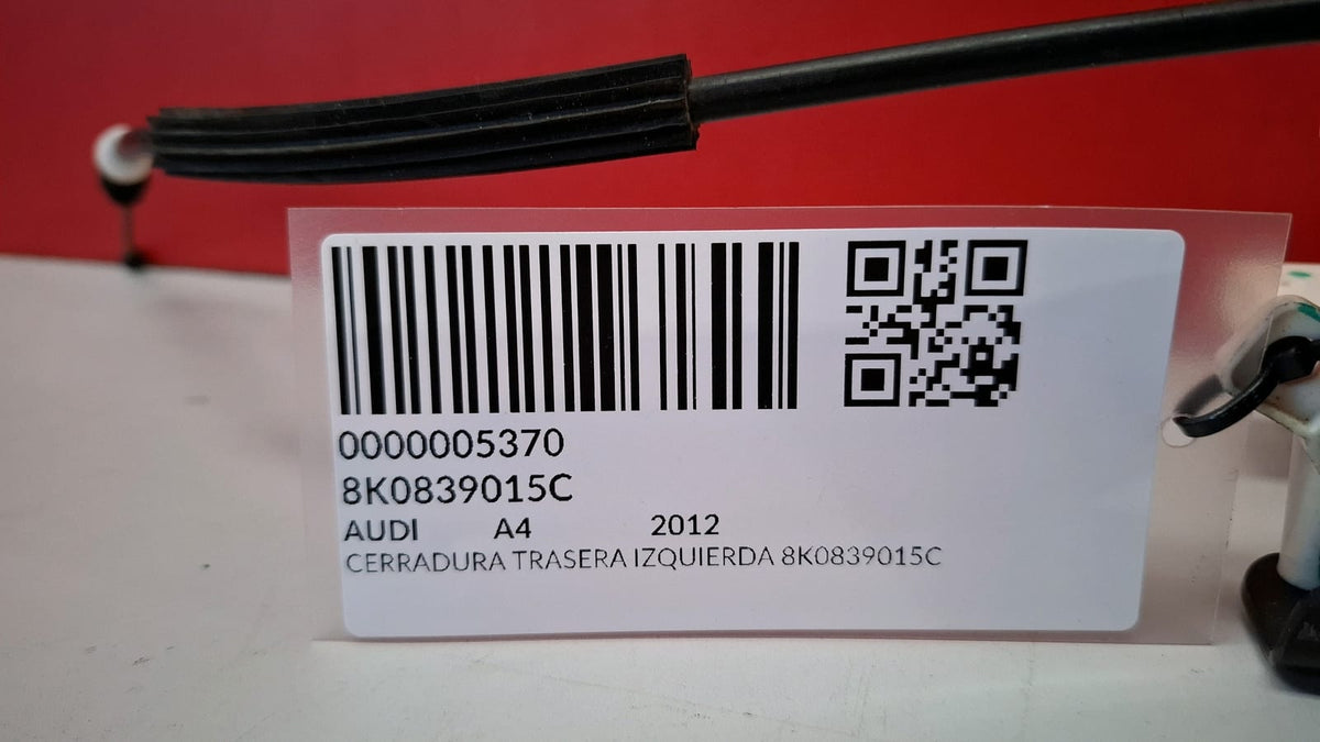Cerradura Trasera Izquierda Audi A4 2012 8K0839015C 8K0839015C