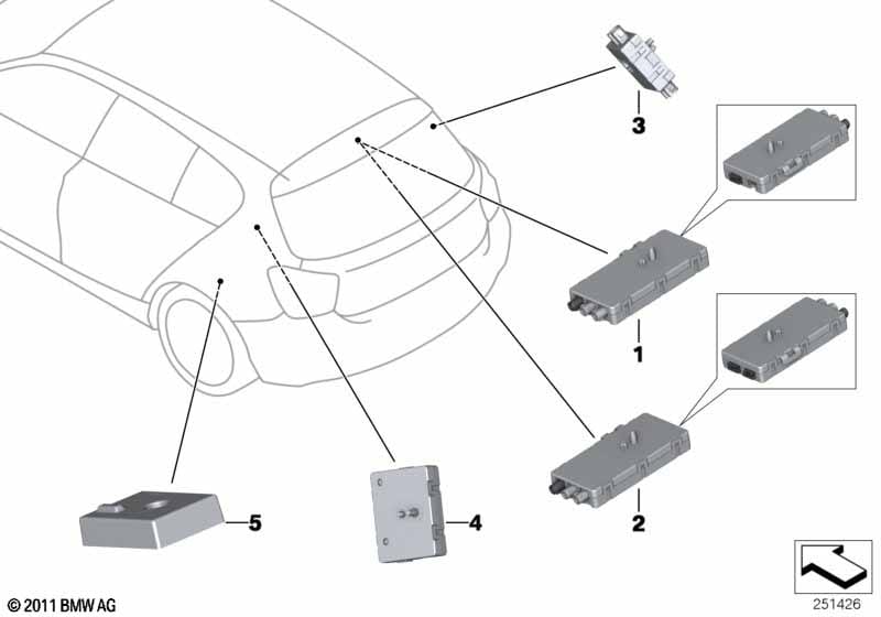 Amplificador de Antena 922688802 Bmw Serie 1 2012 922688802/65209226888