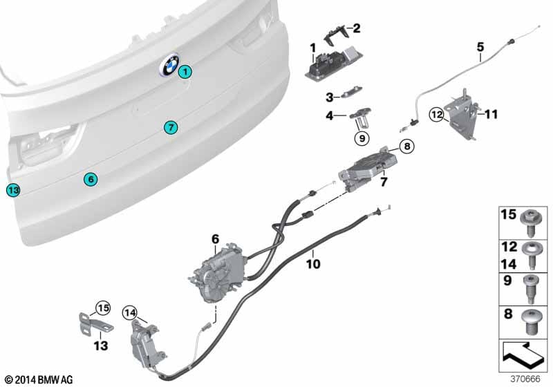 Maneta Exterior Porton Bmw X5 2016 51247368752 51247368752