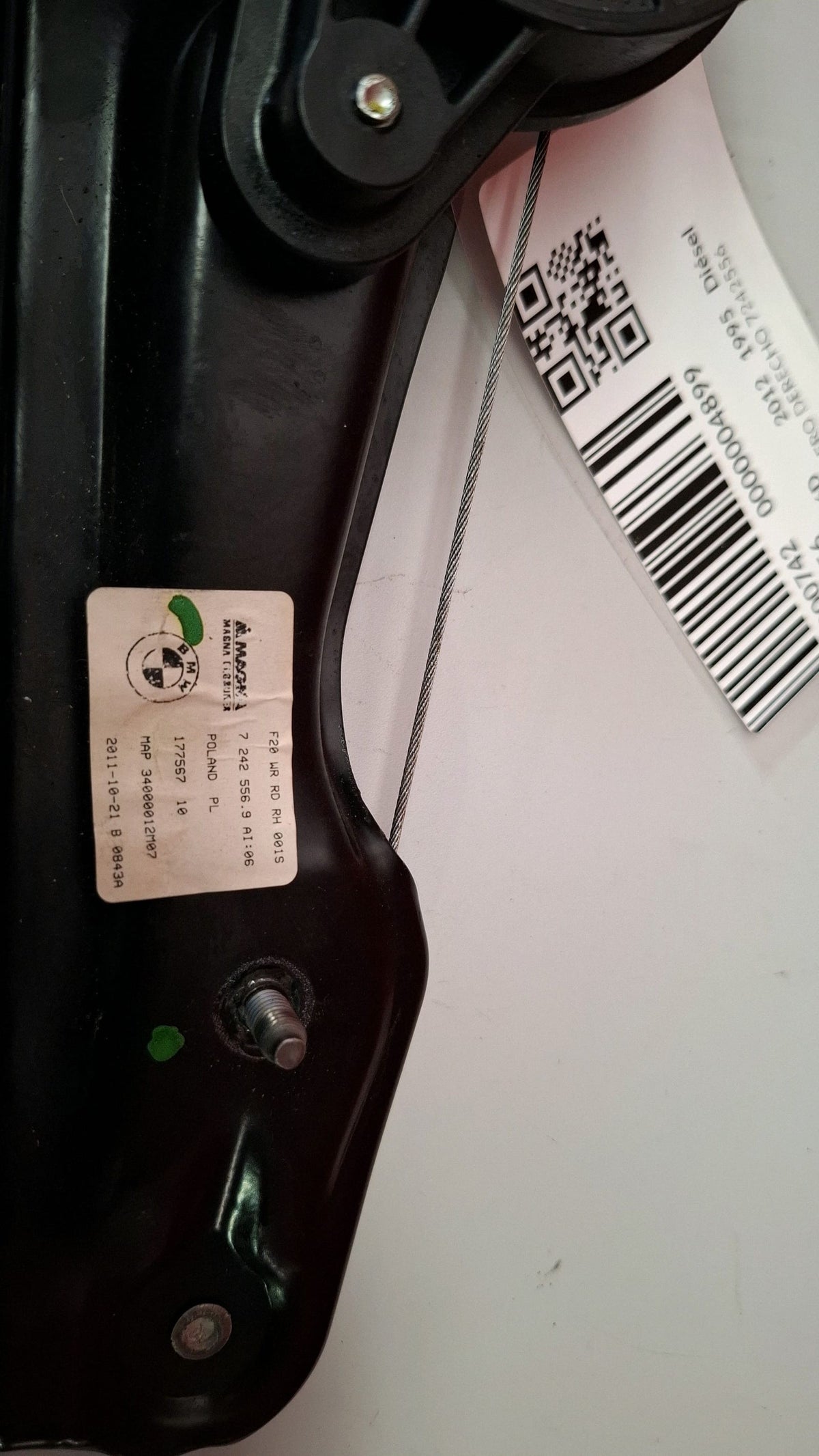 Elevalunas Trasero Derecho Bmw Serie 1 2012 7242556