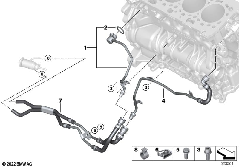 Tubo Refrigerante 8581027 Bmw X3 2023 17128581027 17128581027