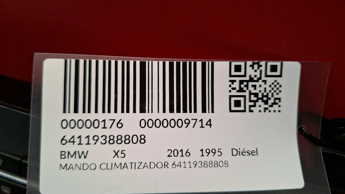 Mando Climatizador Bmw X5 2016 64119388808 64119388808