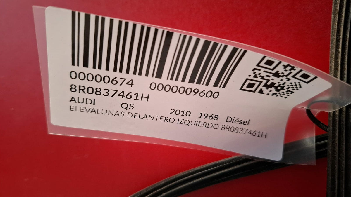 Elevalunas Delantero Izquierdo Audi Q5 2010 8R0837461H 8R0837461H