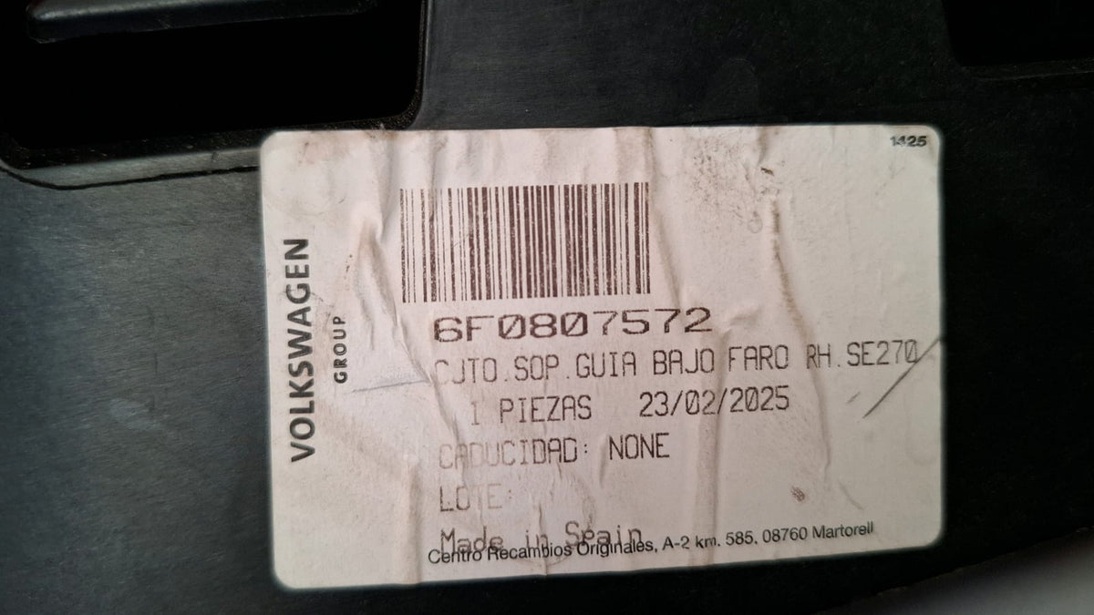 Soporte Faro Derecho Seat Ibiza 2018 6F0807572 6F0807572