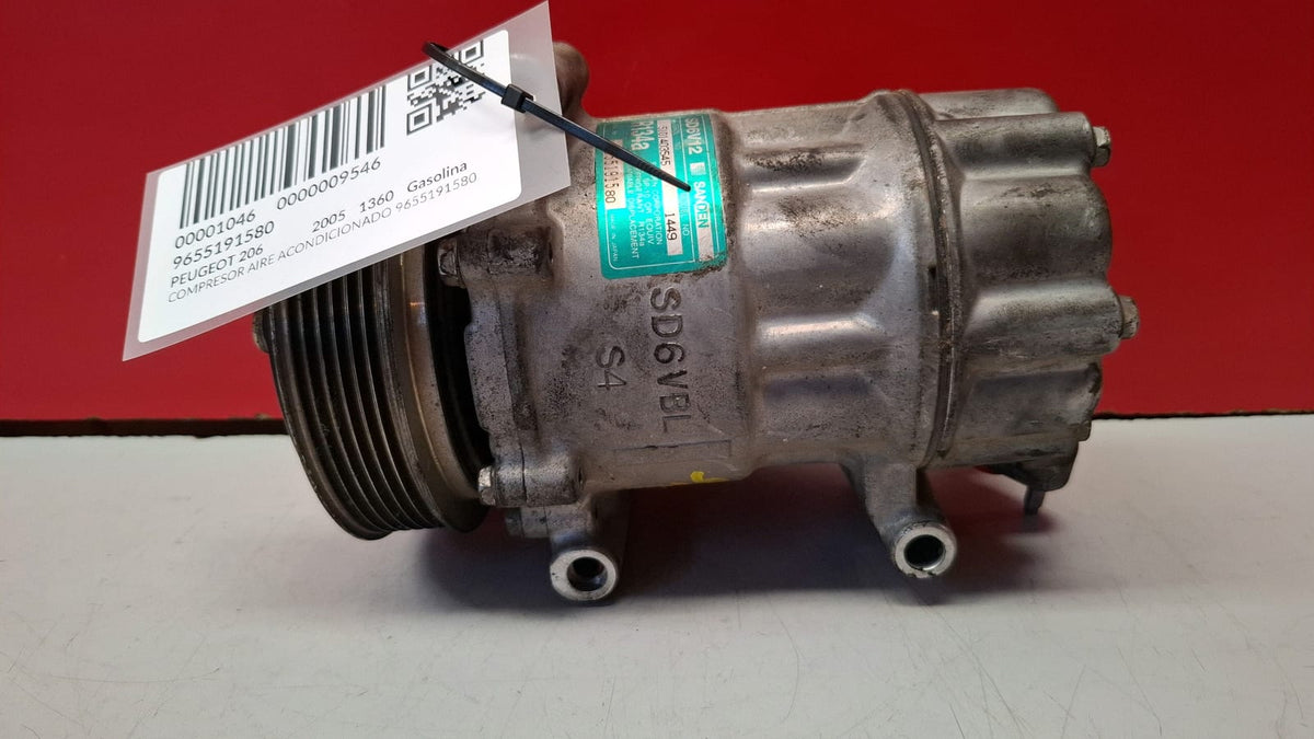 Compresor Aire Acondicionado Peugeot 206 2005 9655191580 9655191580