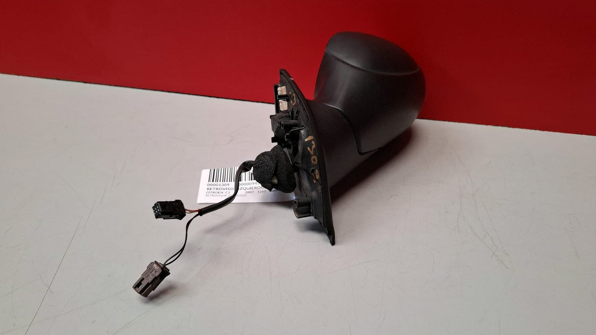 Retrovisor Izquierdo con 2 Conectores, Conector Negro 3 Pines Conector Marron 2 Pines Citroen C3 Año 2007 Citroen C3 2007 RETROVISOR IZQUIERDO RETROVISOR IZQUIERDO