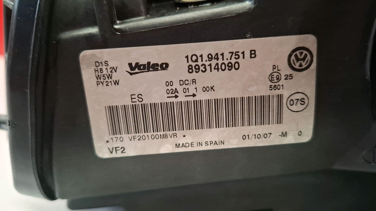 Faro Delantero Izquierdo Volkswagen Eos 2007 1Q1941751B 1Q1941751B