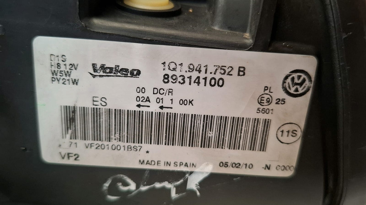 Faro Delantero Derecho Volkswagen Eos 2007 1Q1941752B