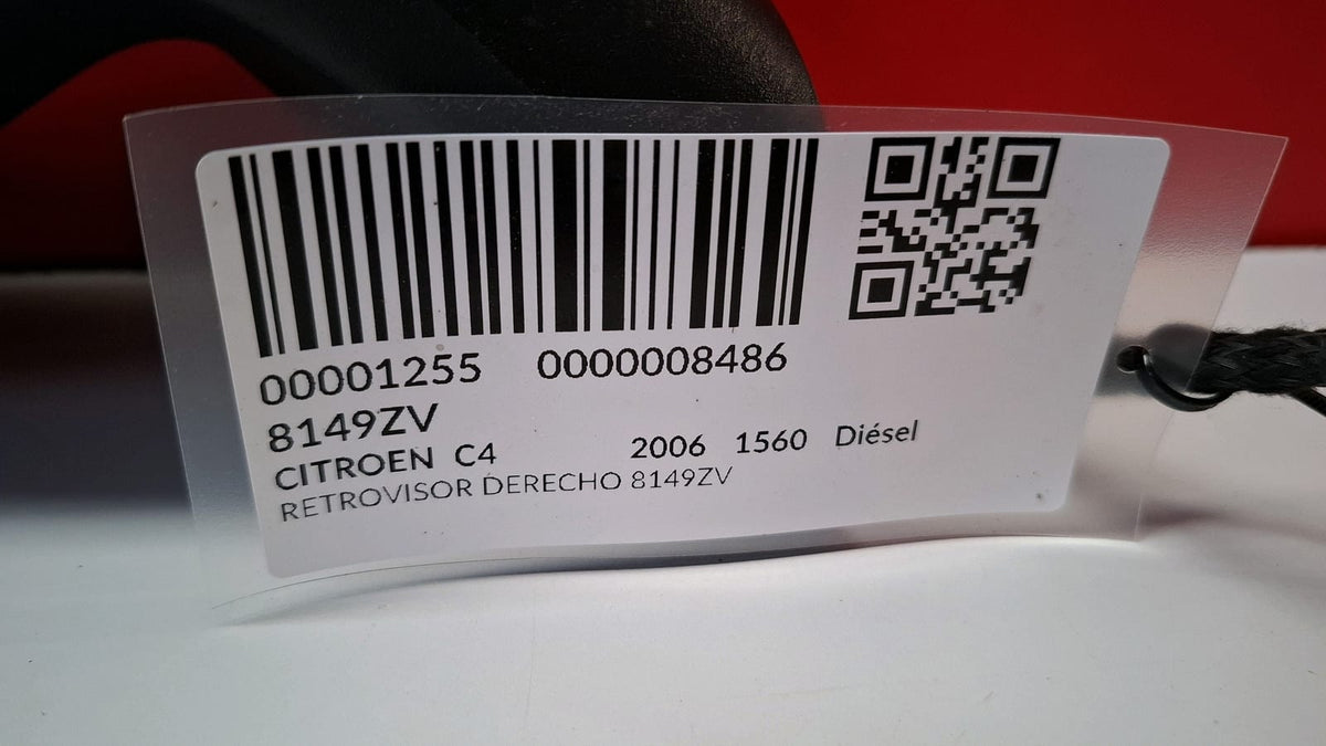 Retrovisor Derecho Citroen C4 2006 8149ZV