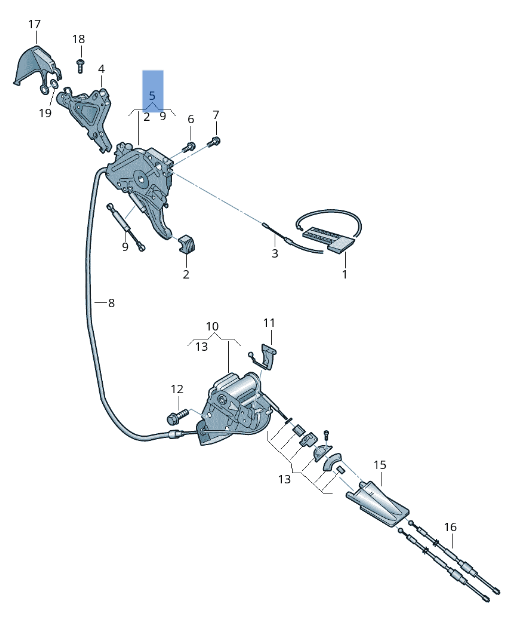 Freno Mano Porsche Cayenne 9PA - 7L0721797C
