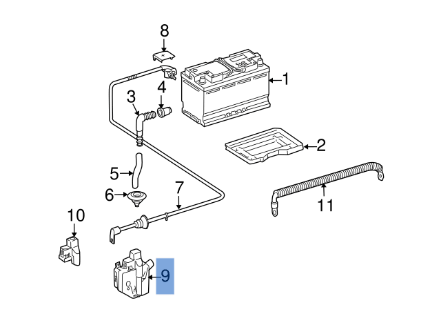 Fusibles Bateria Mercedes W164 / W251 - A1645400350