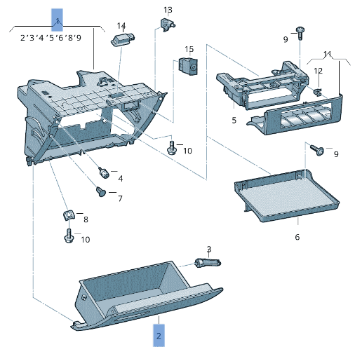 Guantera Seat Leon III 5F - 5F1857095F