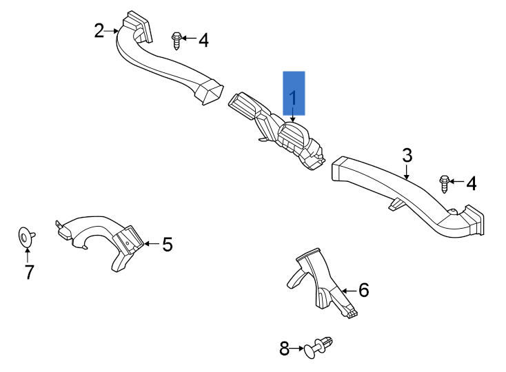 Guia aire central Porsche 911 992 - 992820715