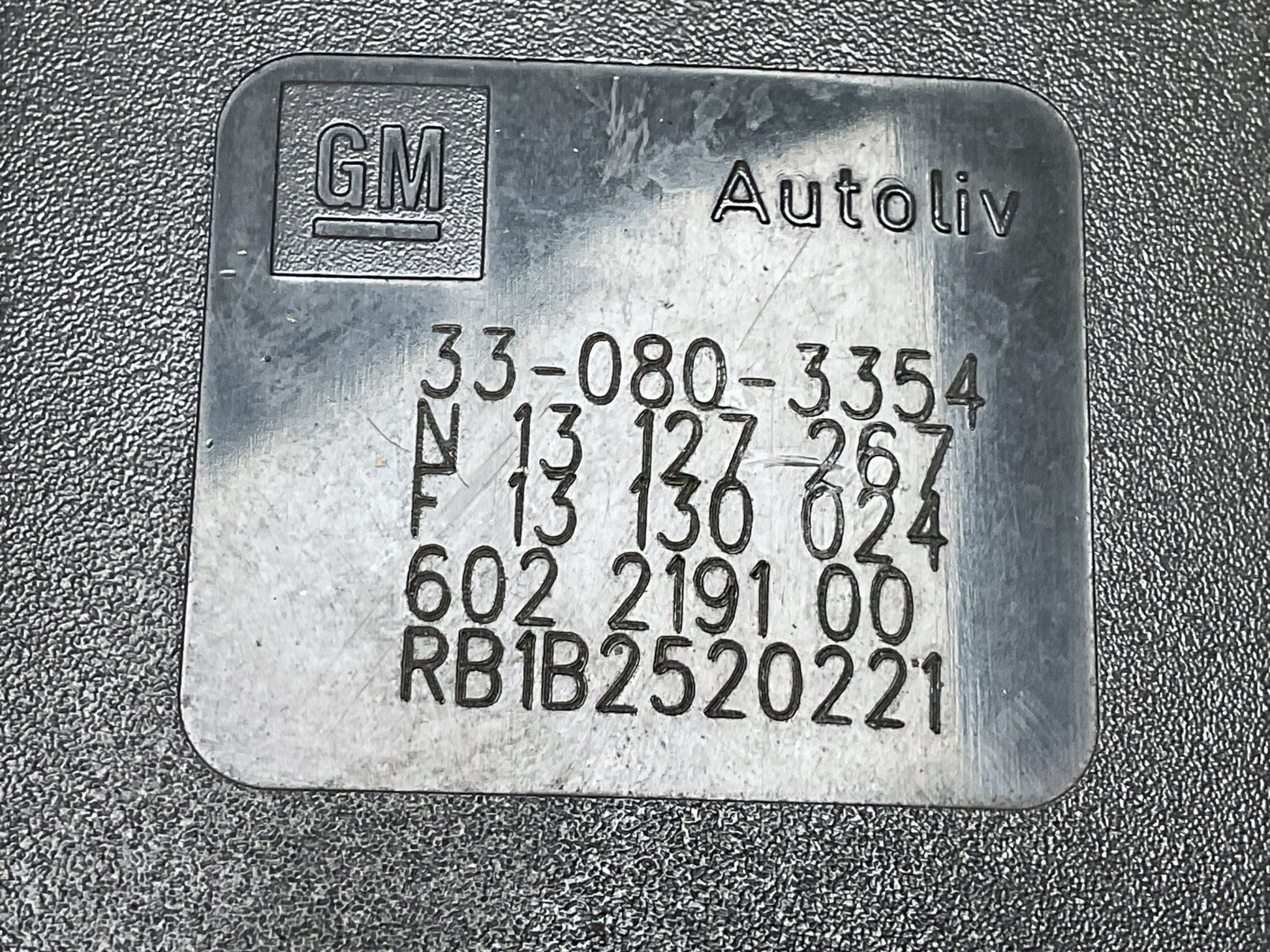 Hebilla Cinturon del dcho Opel Astra - 13127267