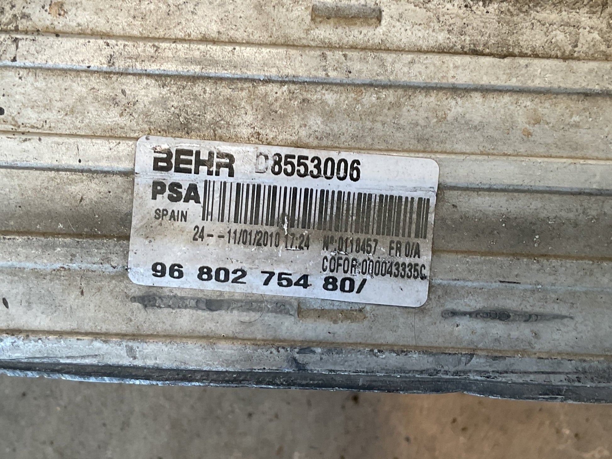Intercooler Citroën C3 09-17