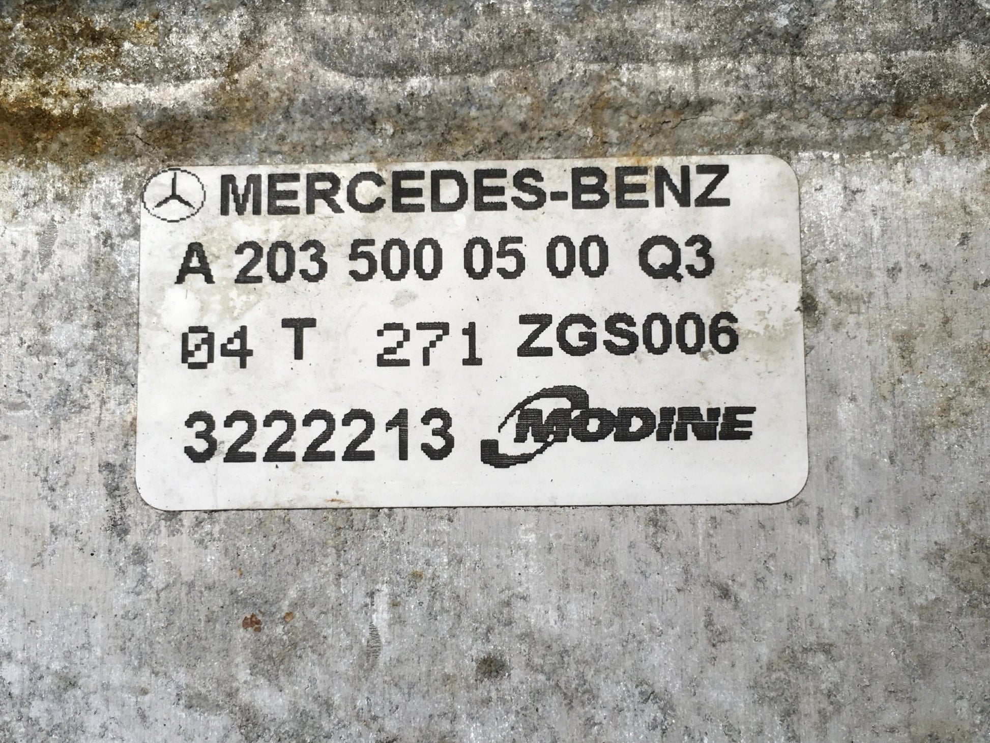 Intercooler Mercedes W203 C209 2.2CDI - A2035000500