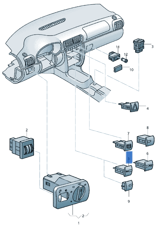 Interruptor airbag Seat Leon Toledo 1M - 1M1919235A