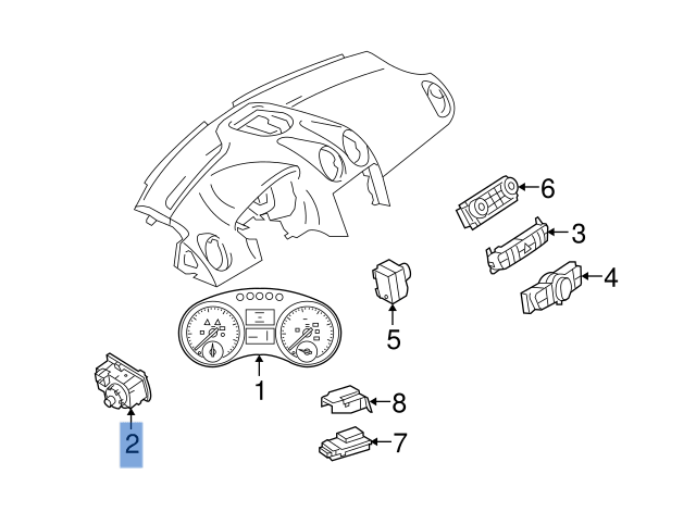 Interruptor Faros Mercedes W164 - A1645450304 _