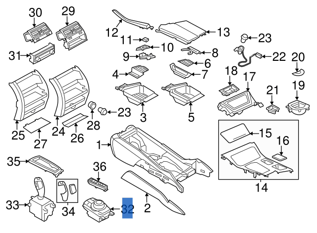 Interruptor iDrive BMW F10 F01 F25 - 65829206444