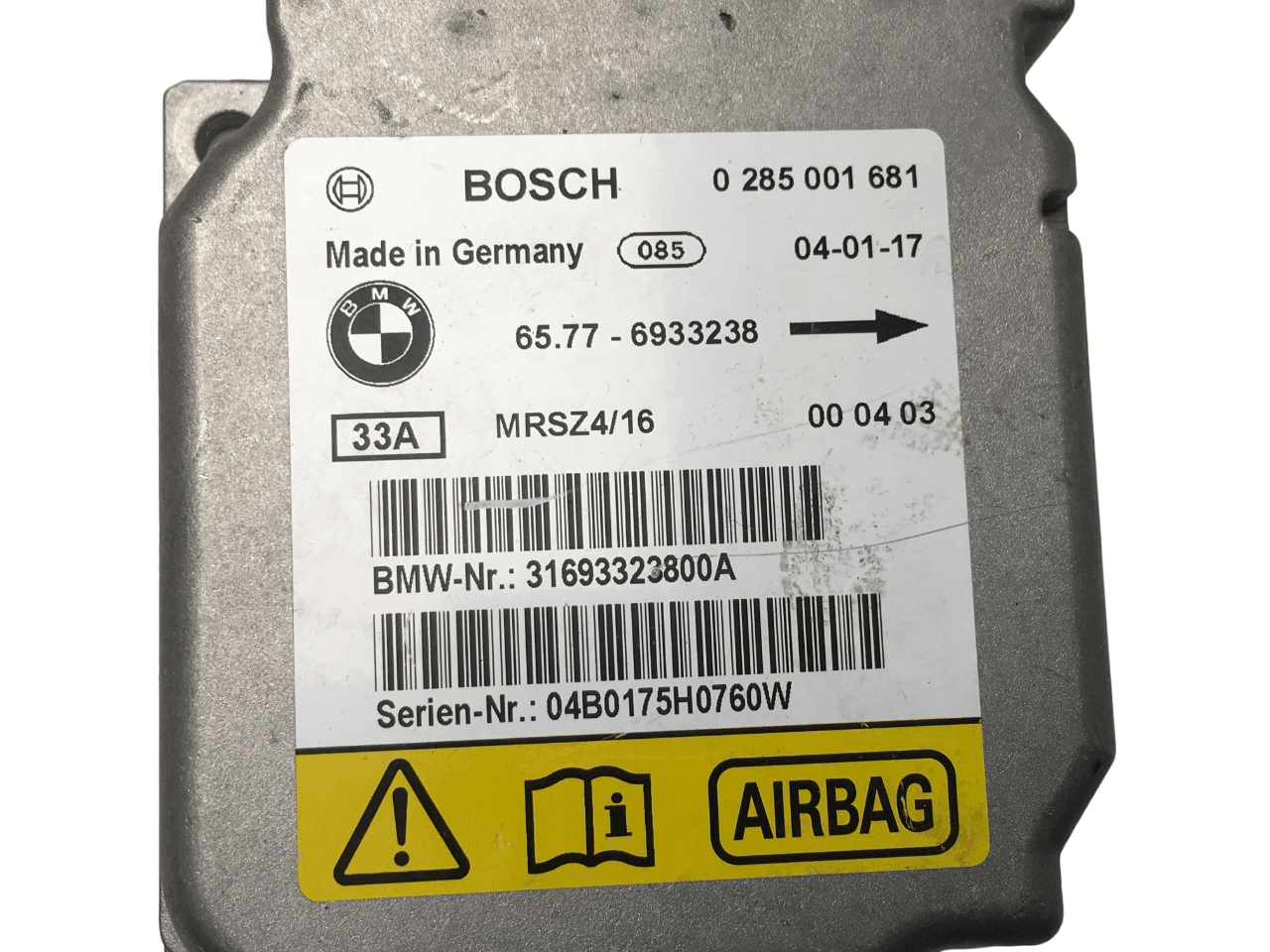 Kit airbag BMW X5 E53 - 0285001681_