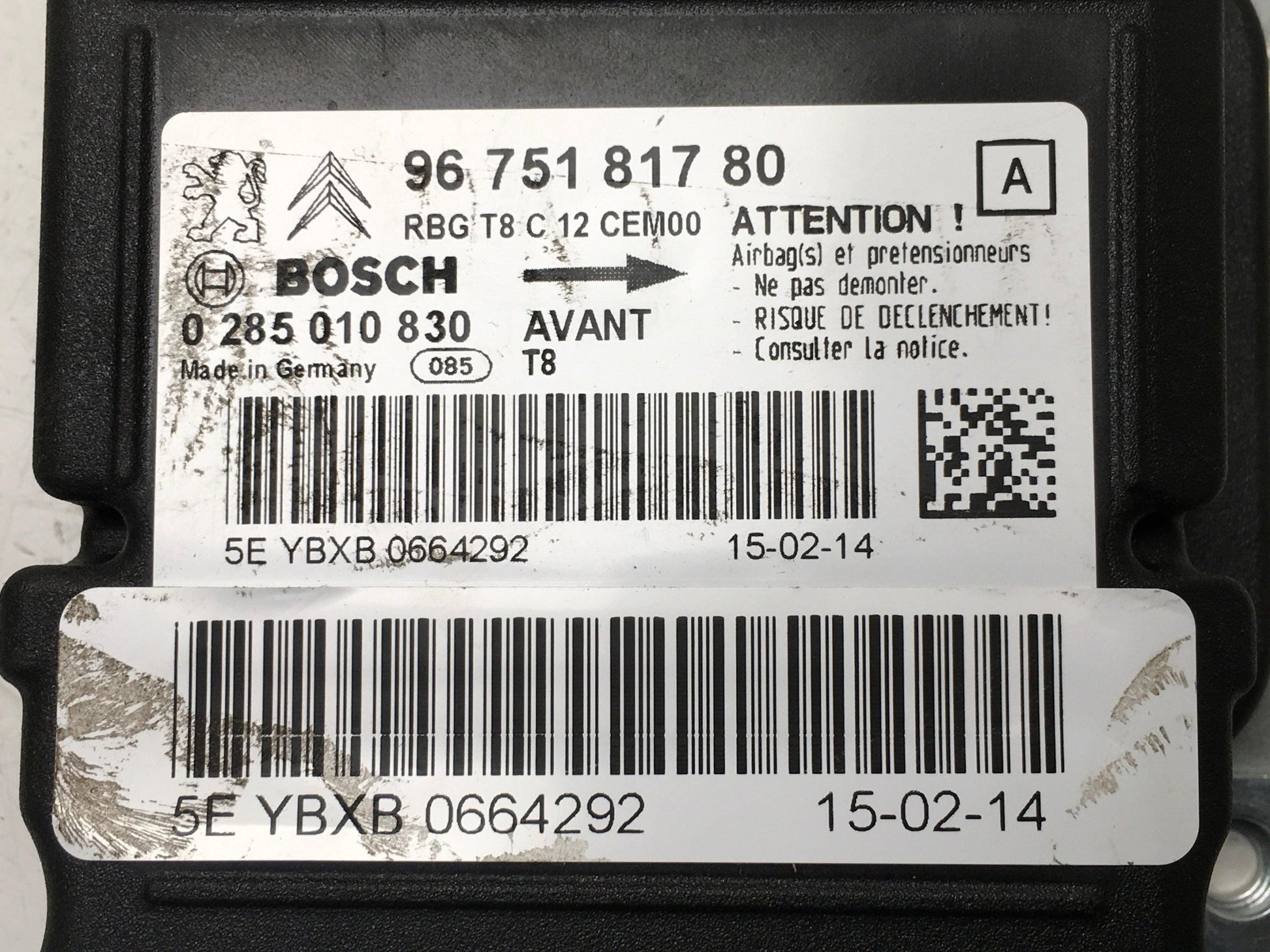 Kit airbag Peugeot 5008 I 3008 I - 98019795