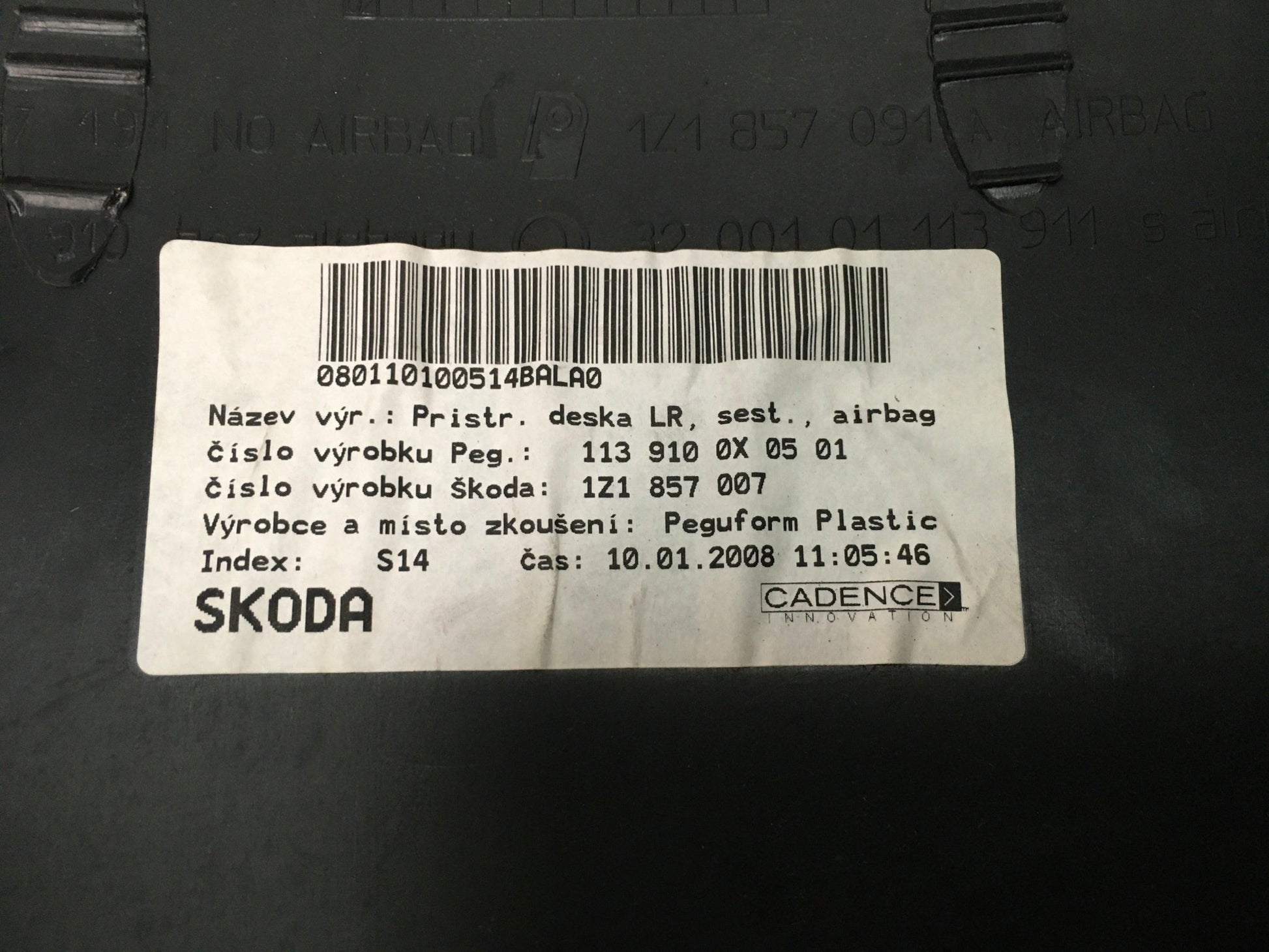 Kit airbag Skoda Octavia II 1Z - 1Z1857007EA