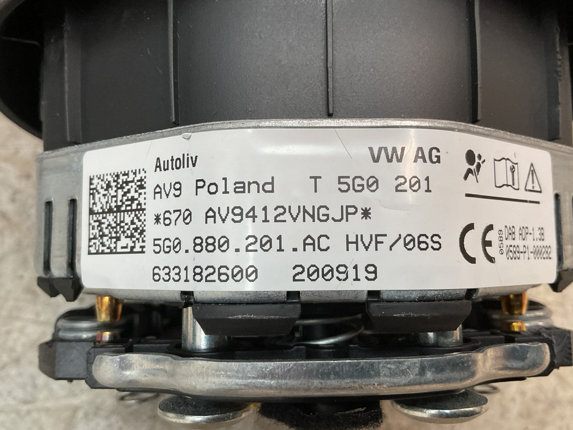 Kit Airbag VW Golf VII GTI 2012 2020 - 5G1880841G