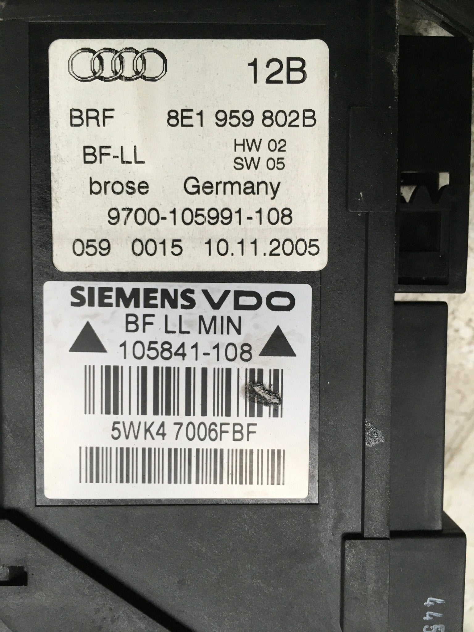 Luna del dcha Audi A4 B7 8E - 8E1959802B _