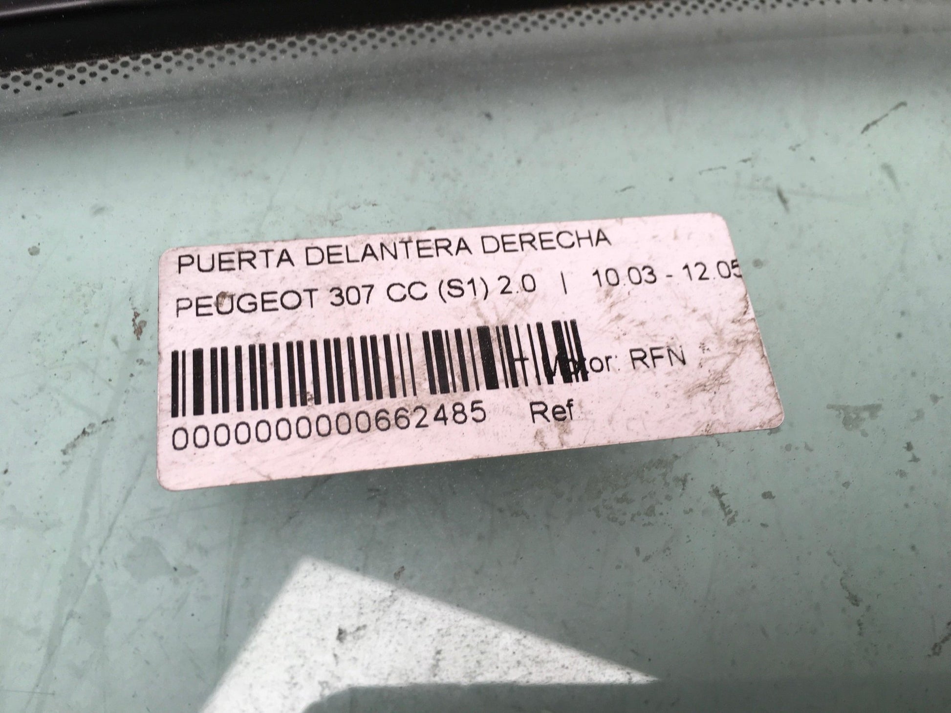 Luneta delantera derecha Peugeot 307 CC - 