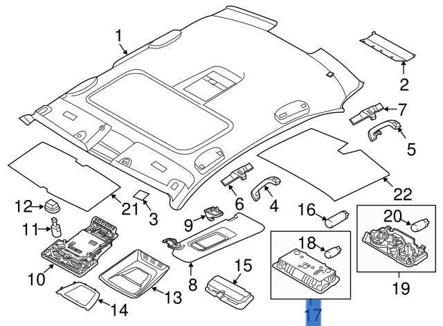 Luz techo interior BMW F10 F01 - 63319163699