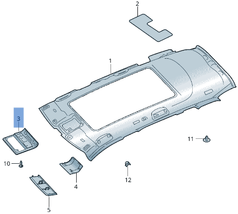Luz techo interior Seat Ibiza V - 3V0868487C