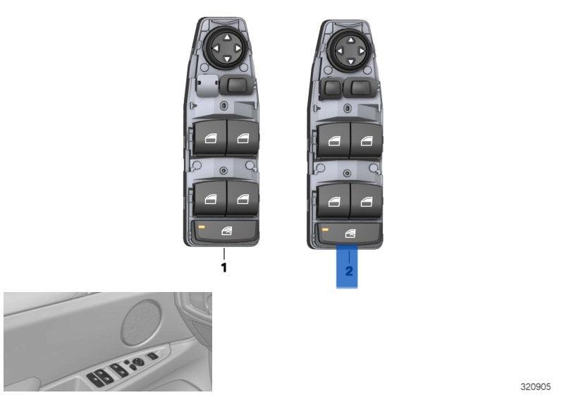 Mando elevalunas del izq BMW F30 F10 - 61319208111