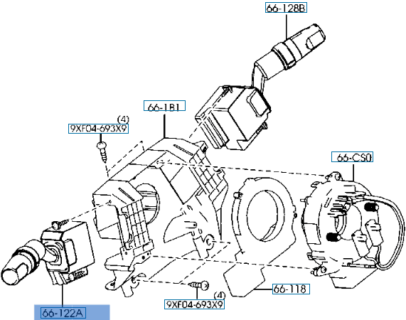 Mando Luces Mazda 5 - 17D682__