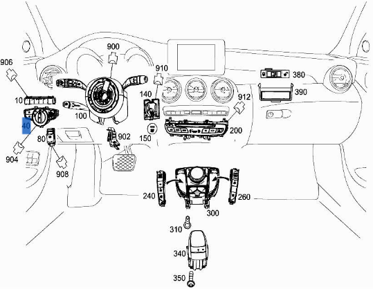 Mando Luces Mercedes W205 X253 - A2059051810 _